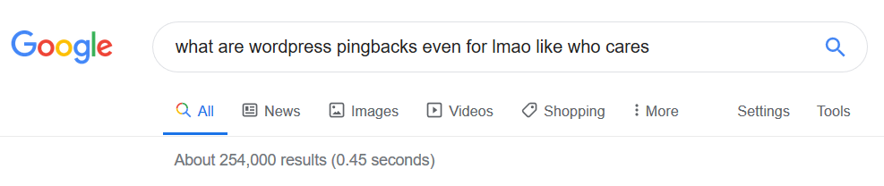 who cares about pingbacks